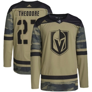 Youth Shea Theodore Vegas Golden Knights Adidas Military Appreciation Practice Jersey - Authentic Camo
