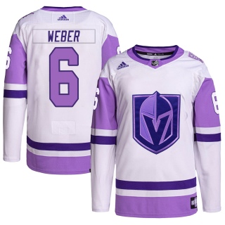 Youth Shea Weber Vegas Golden Knights Adidas Hockey Fights Cancer Primegreen Jersey - Authentic White/Purple