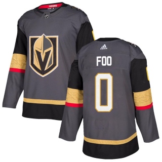 Youth Spencer Foo Vegas Golden Knights Adidas Home Jersey - Authentic Gray