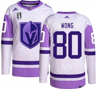Youth Tyler Wong Vegas Golden Knights Adidas Hockey Fights Cancer 2023 Stanley Cup Final Jersey - Authentic