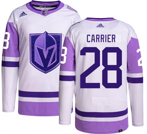Youth William Carrier Vegas Golden Knights Adidas Hockey Fights Cancer Jersey - Authentic