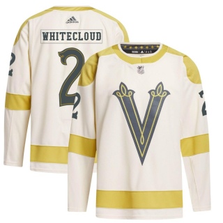 Youth Zach Whitecloud Vegas Golden Knights Adidas 2024 Winter Classic Primegreen Jersey - Authentic Cream