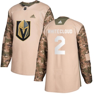 Youth Zach Whitecloud Vegas Golden Knights Adidas Veterans Day Practice Jersey - Authentic Camo